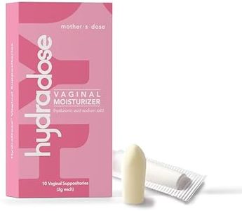 Mother's Dose Hyaluronic Acid Suppository HydraDose- Hormone Free Moisturizer for Vaginal Dryness-USA Made in an FDA Registered Facility, 1 Month Supply- 10 Inserts