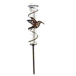 Hummingbird Rain Gauge Spiral Rain Meter Measurer Outdoors Glass Measuring Tool Garden Stake for Lawn hummingbird rain measurer weather station rain meter gauge garden stake