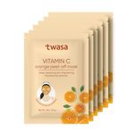 Twasa Vitamin C Orange Peel Off Mask For Deep Cleansing, Skin Brightening & Remove Blackheads | Peel Off Mask For Instant Glow, 90gm