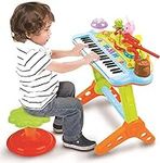 Prextex Kids Piano Keyboard Set - Interactive Mini Keyboard for Children with Stand, Microphone, Record & Playback - Ideal Kids Keyboard Music Toy for Fun Learning & Stocking Fillers