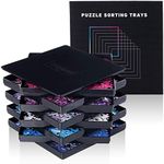 8 Black Puzzle Sorting Trays with L