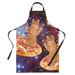 Bang Tidy Clothing Baking Aprons for Women Men - Pizza Space Cats Funny Kitchen Cooking Aprons