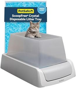PetSafe ScoopFree Automatische selbstreinigende Katzentoilette mit Kapuze – Ultra, Top-Entry – Lila oder Taupe – abgedeckte 2. Generation – inklusive Einweg-Tablett mit hochwertigem blauen