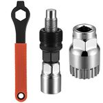 Bicycle Crank Extractor Puller, Bike Crank Puller Tool Set, Bottom Bracket Remover, 16mm Wrench Spanner Set, Bicycle Removal Repair Tool for Mountain Bike Bicycle MTB Square Threaded Crankset