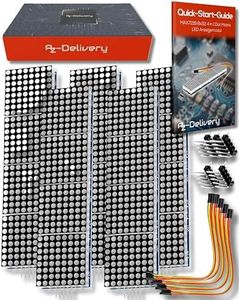 AZDelivery MAX7219 5X Dot Matrix MCU LED 4 en 1 8 x 32 Module d'Affichage Compatible avec Arduino et Raspberry Pi incluant Un E-Book!