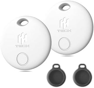 HH-Tech SmartTags (2 Tags + 2 Protectors) for Apple iOS Devices, Key Tracker, Item Finder, Luggage Tag, Mini Tracker, Easily Track Your Wallet, Bag, Suitcase, and More with The Apple iPhone Findmy