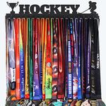 Goutoports Hockey Medal Hanger Display Holder Rack Frame for Sport Race - Sturdy Black Steel Metal Over 60 Medals Easy to Install 02