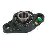 sourcing map FL205 130mm Long 25mm Inner Dia Metal Flange Pillow Block Mounted Bearing