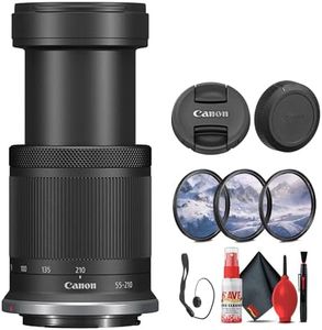 Canon RF-S 55-210mm f/5-7.1 is STM Lens (Canon RF) for Landscape, Portrait - Bundle