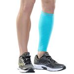 Zensah Calf/Shin Compression Sleeve - Made in the USA Single Leg Compression Sleeve for Shin Splint Relief, Recovery, Running, Aqua, S-M
