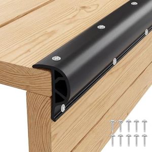 EaseThrift Boat Dock Bumpers for Edging, 23 FT (7 PC x 3.3 FT) Full Protection Dock Fender for Straight Edge and Side, Includes Mounting Screws (Black)