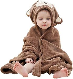 Bigood Hooded Bath Towels for Babies, Toddler Kids Cute Animal Bath Robe Soft Plush Hooded Towel Bathrobe for Boys Girls