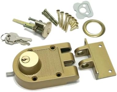 NU-Set Lock | Jimmy Proof Style Deadbolt Lock | Inter Locking Double Cylinder Deadbolt Lock | Home Improvement & Door Hardware (Bronze)