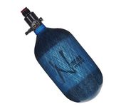 Ninja Paintball Compressed HPA Air Tank w/Ultralite Regulator Sizes (68/4500 Carbon, Ultralite Reg, Translucent Blue, 68ci)