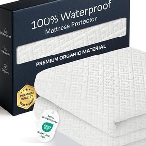 100% Waterproof King Mattress Protector - 360 Protection Against Spills, Stains & Accidents for Parents & Pet Owners - Noiseless & Cooling Viscose Made from Bamboo (White)