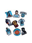 BOENJOY Gifts- Lionel Messi Decoration Shoes Charms For Clog Shoes Charms For Unisex Size Approx 3-4 Cm | Set Of 9, Messi Charms, Rubber, Multi