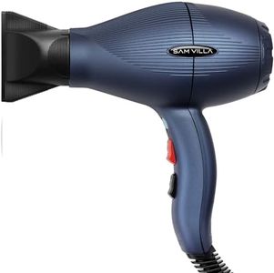 Sam Villa Lightweight & Quiet Ionic Professional Hair Dryer with Variable Speed & Temperature, Midnight Blue