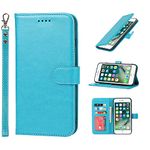 SunYoo for iPhone 6S Plus Case with Cards Holder,étui Coque Pour iPhone 6 Plus Case with Wrist Strap,PU Leather Wallet Case Magnetic Flip Cover Bag étui portefeuille Pour iPhone 6SPlus 6Plus Blue