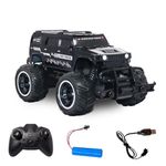 Sirius Toys Remote Control Car – 1:20 Scale RC Car for Boys 7-14 Years, 2WD All-Terrain Drift Car with Power Remote (70m Range), Rechargeable Monster Truck, High-Speed Off-Road RC Car (Black)