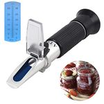 Proster Refractometer Brix 0-32% with Automatic Temperature Compensation Storage Case 3 Pipette Handheld Refractometer for Sugar Honey Jam Fruit Beverages