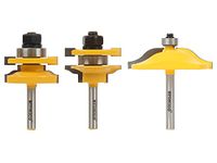Yonico 12338q Ogee 3 Bit Raised Panel Cabinet Door Router Bit Set 1/4-Inch Shank