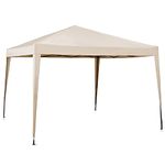VonHaus Pop Up Gazebo 3 x 3m – Outdoor Garden Marquee Shelter Canopy with No Sides, Storage Bag, Leg Weight Bags, Pegs & Cords – Waterproof, Heavy Duty Steel Frame, Easy No Tool Assembly
