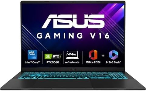 ASUS Gaming V16,Intel Core 7 240H (i7-14th Gen),RTX 5060-8GB,16GB RAM,512GB SSD,FHD+,16",144Hz,Backlit Keyboard,Windows 11,M365 Basic (1Y),Office 2024,Matte Black,1.95 Kg,V3607VM-RP057WS,Gaming Laptop
