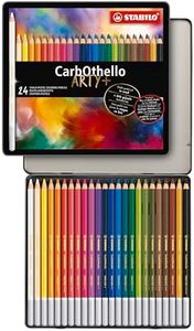 STABILO CarbOthello Premium Colouring Pencil - Pastel Pencil Tin of 24