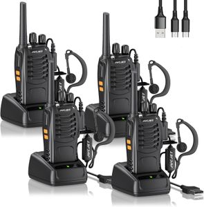 JUCJET 88E Walkie Talkies 4-Pack – Long Range Two-Way Radios