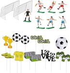 26 PCS Soccer Cake Topper Decoratio