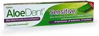 Aloedent 100ml Sensitive Aloe Vera Plus Echinacea Fluoride Free Toothpaste - Pack of 3