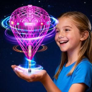 2025 Galaxy Light-Up Hover Orb Ball | Motion-Control Flying Spinner Toy for Screen-Free Indoor Outdoor Play |Family Activity Backyard Fun|Christmas Stocking Stuffer for Kids Ages 5-7 & 8-13,New Purple