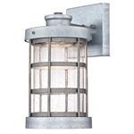 Westinghouse 6347800 Barkley One-Light LED Outdoor Wall Fixture, Galvanized Steel Finish with Clear Seeded Glass