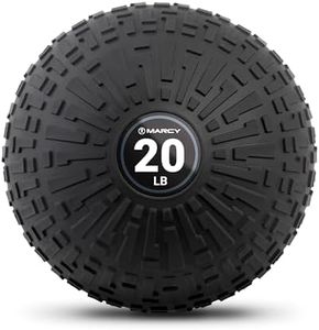 Marcy 20 lb Slam Ball Dead Weight, Sand-Filled Medicine Ball with Durable PVC Shell & Textured Grip – Non-Bounce Workout Ball for Slams, Tosses, Core & Full Body Training MCSB-020