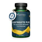 Vegavero Electrolytes Supplement | Hydration Tablet | Potassium Calcium Magnesium Supplements | with B Vitamins | NO Additives, Lab-Tested | 120 Capsules | Vegan