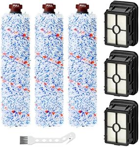 CrossWave Replacement for Bissell CrossWave Pet Pro 1785 2306 Series Vacuum Cleaner, 3 Pack 1868 Multi-Surface Brush Rolls + 3 Pack 1866 Vacuum Filters, Compare to Part 1608684, 1608683, 160-8683