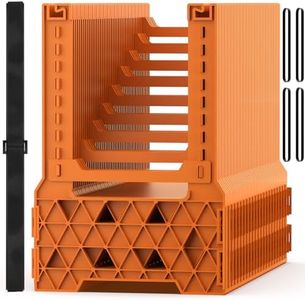 WELLUCK RV Sewer Hose Support 20FT, Blaze Orange RV Sewer Support with Adjustable Height Design, Secure Rubber Band and Carry Strap, Quick Setup and Collapse for Campers Travel Trailers and Motorhome