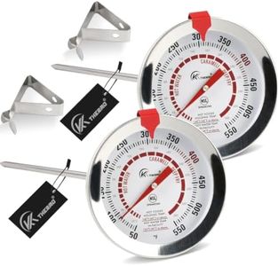 Candy Thermometer with Pot Clip Deep Fry Oil Thermometer 12-Inch Probe 2PC