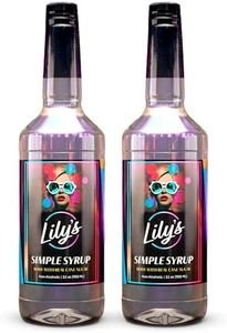 Lily's Mixers Classic Simple Syrup for Drinks – Our Large 32oz Bottle of Simple Syrup for Cocktails Makes up to 64 Drinks - Great Mixer for Old Fashioneds, Mocktails & Lemonade (Liquid Sugar, 2 Pack)