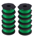 GH3000 Trimmer Replacement Spools Compatible with Black and Decker SF-080 LST540 Weed Eater, 20ft 0.080 inch GH3000R LST540B LST540 Edger Refills Parts, SF O80 Auto-Feed Single Line Cord (10 Pack)