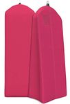 Your Bags Wedding Dress Garment Bag - Garment Bags for Travel & Hanging Clothes or Storage Preservation - 72" Wedding Dress Bag for Gowns Long with 20" Gusset for Puffy Bridal Gowns Cover - Fuchsia