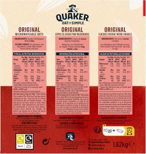Quaker Oats Oat So Simple Porridge Sachets, 60 Pack