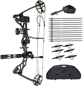 Southland Archery Supply Outrage 70 Lbs 31'' ATA Hunting Compound Bow Travel Pro Package - Black