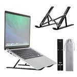 DERINY Laptop Stand,Adjustable Height Portable Foldable Dj Laptop Stand,Compatible with MacBook Dell HP and More Notebook Computer (Black)