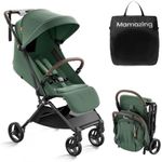 MAMAZING Ultra Air Lightweight Baby Travel Stroller with Carbon Fiber Frame, Compact & Airplane-Friendly, One-Handed Fold, 11.6 lbs, Perfect for Toddlers, Green