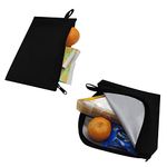 Moyad Reusable Sandwich Snack Bag, Set of 2 Pack Food Storage Pouch Zipper Lunch Bag for Men Women Adults Dishwasher Safe, BPA Free, Compact Snacks Bags for Picnic Work Travel Office (Black)