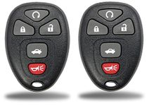 KeylessCanada © 2 New Keyless Entry 5 Button Remote Start Car Key Fob Shell Case for Select GM Chevrolet Buick Pontiac & Saturn FCC KOBGT04A 22733524 - Shell Only (2 Pack)