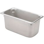 Vollrath 30362 Stainless Steel Super Pan V Steam Table Pan, 1/3 Size, 5.8l