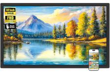 Frameo 32" Extra Large Digital Picture Frame WiFi 64GB, 1920 x 1080 FHD IPS Touch Screen Electronic Photo Frames, Wall Mounted, Auto-Rotate, Support USB and SD Card, Share Photos Videos Instantly