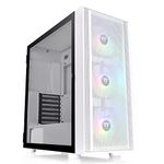 Thermaltake H570 TG ARGB Snow ATX Tempered Glass Mid Tower Computer Chassis with Three 120mm ARGB Lite Front Fan & Mesh Front Panel ‎CA-1T9-00M6WN-01